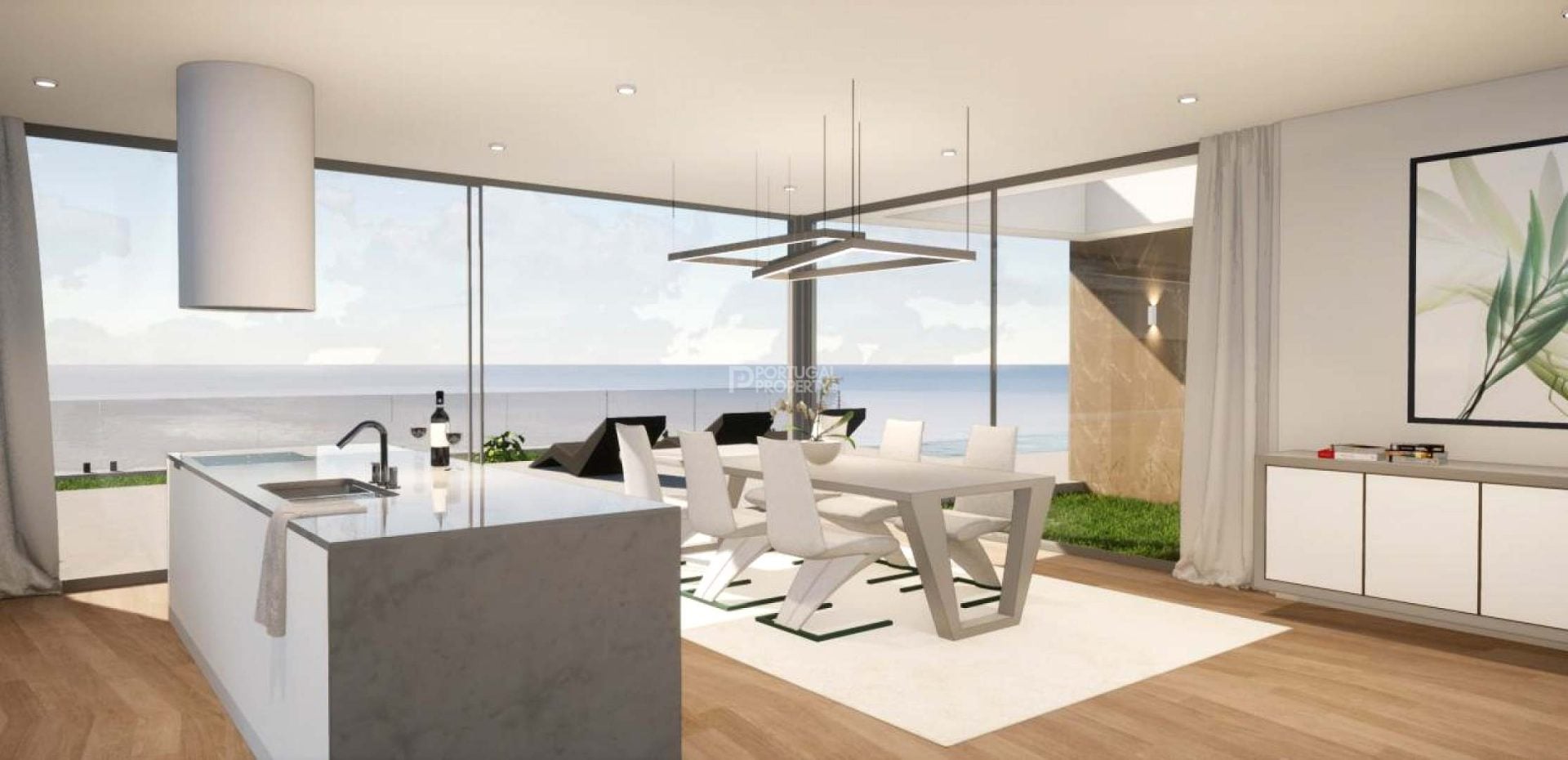 Villa V3+1 single storey, in a minimalist style, at Prazeres, Calheta, Madeira Island