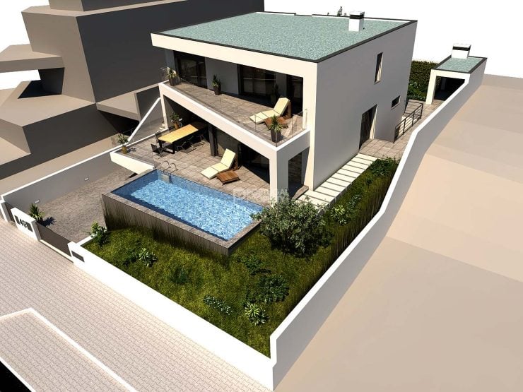 Elegant 3-Bedroom Villa wWth Pool, Garage & Gym In Praia Da Areia Branca